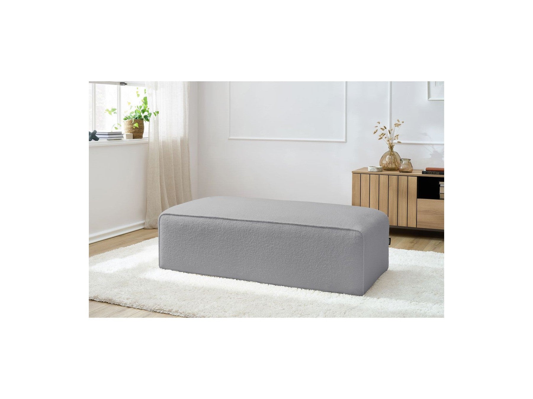 Megeve - Pouffe for Modular Sofa - Bouclé Fabric
