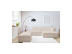 Megeve - Sofá esquinero fijo modular - Tela bouclé - Con puf - Esquina derecha