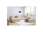 Megeve - Modular Fixed Corner Sofa - Bouclé Fabric - With Pouffe - Left Corner
