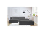 Megeve - Modular Fixed Corner Sofa - Bouclé Fabric - With Pouffe - Left Corner