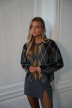 Gilet Losanges Vita - Gris Foncé