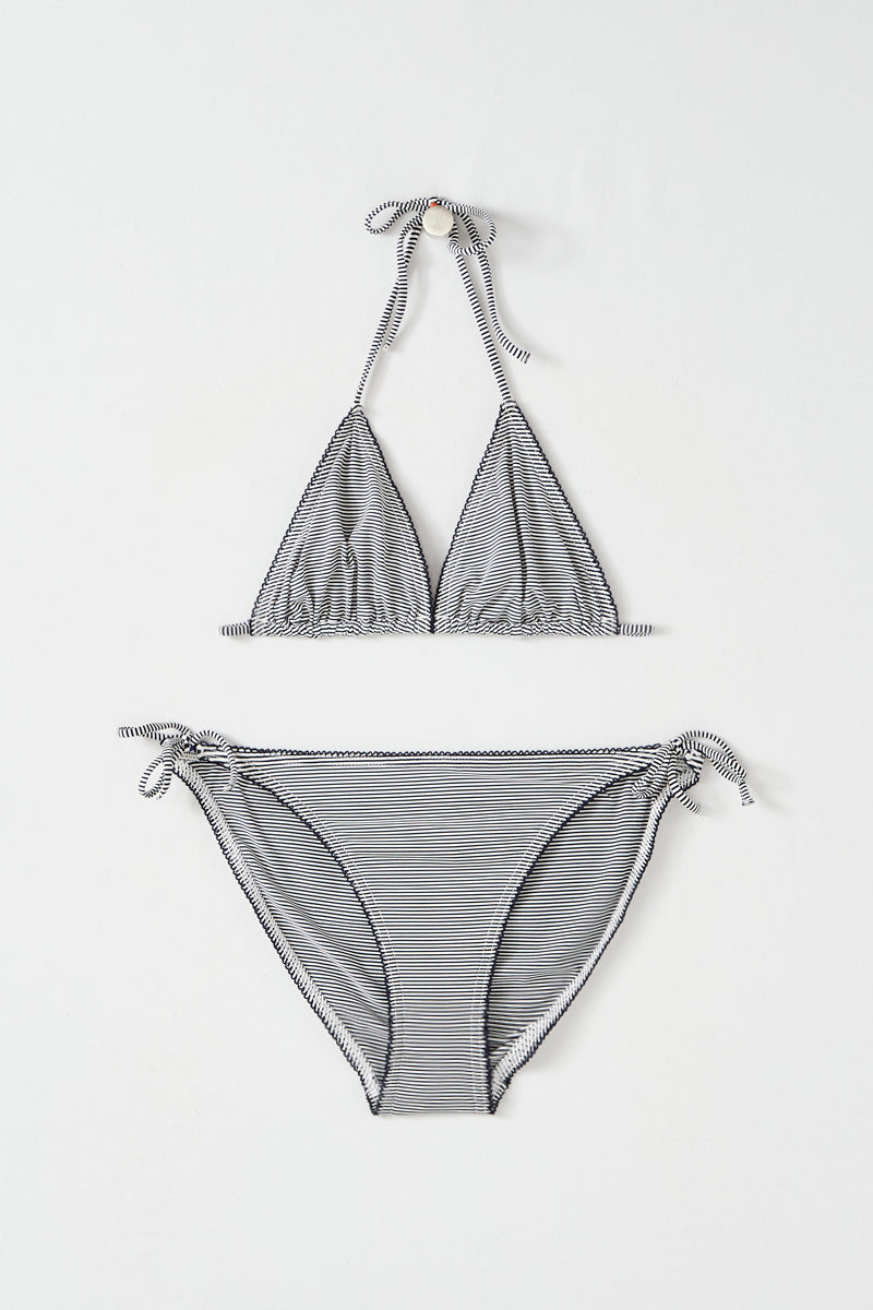 Petit Bateau - Bañador 2 Piezas - Azul y Blanco - Mujer