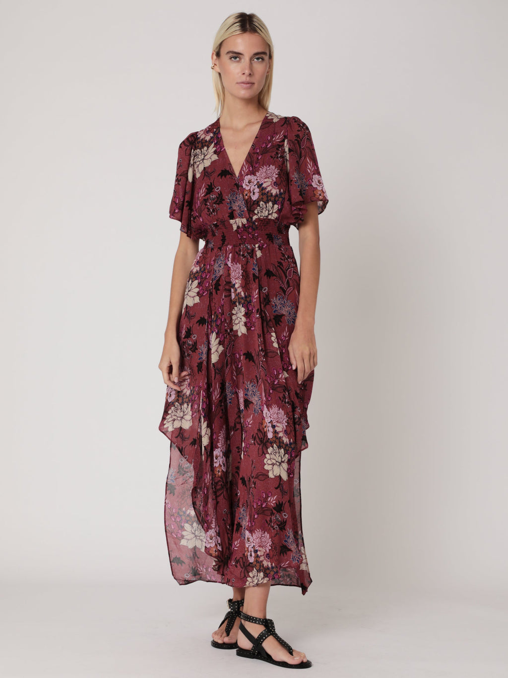 Berenice - Robe Longue Imprimé Smock Taille - El-Dabi