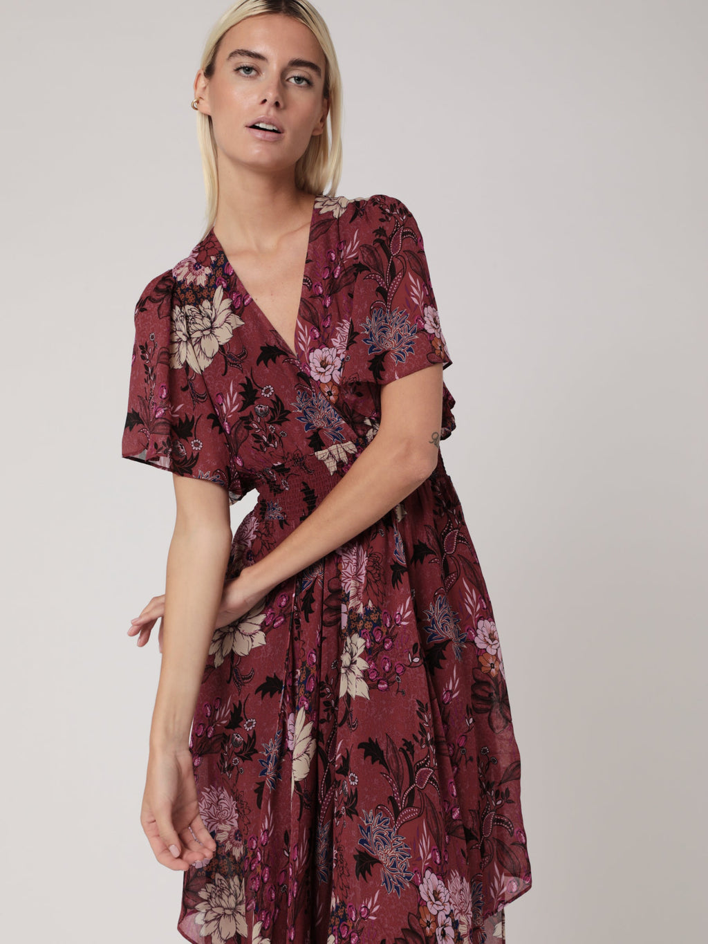 Berenice - Robe Longue Imprimé Smock Taille - El-Dabi