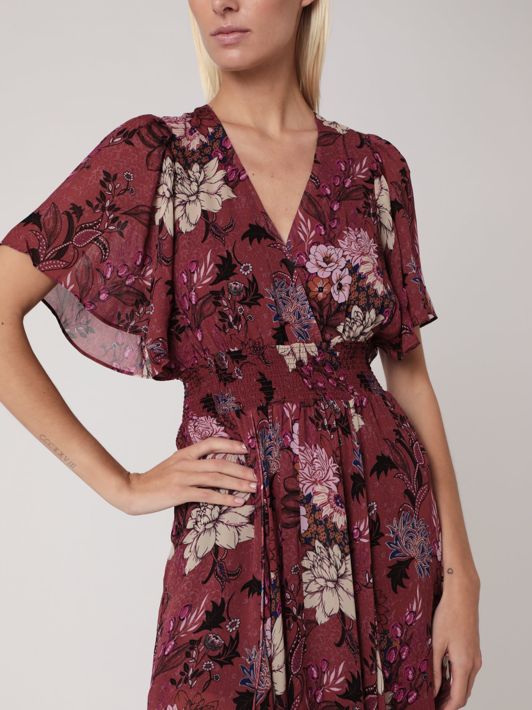 Berenice - Robe Longue Imprimé Smock Taille - El-Dabi
