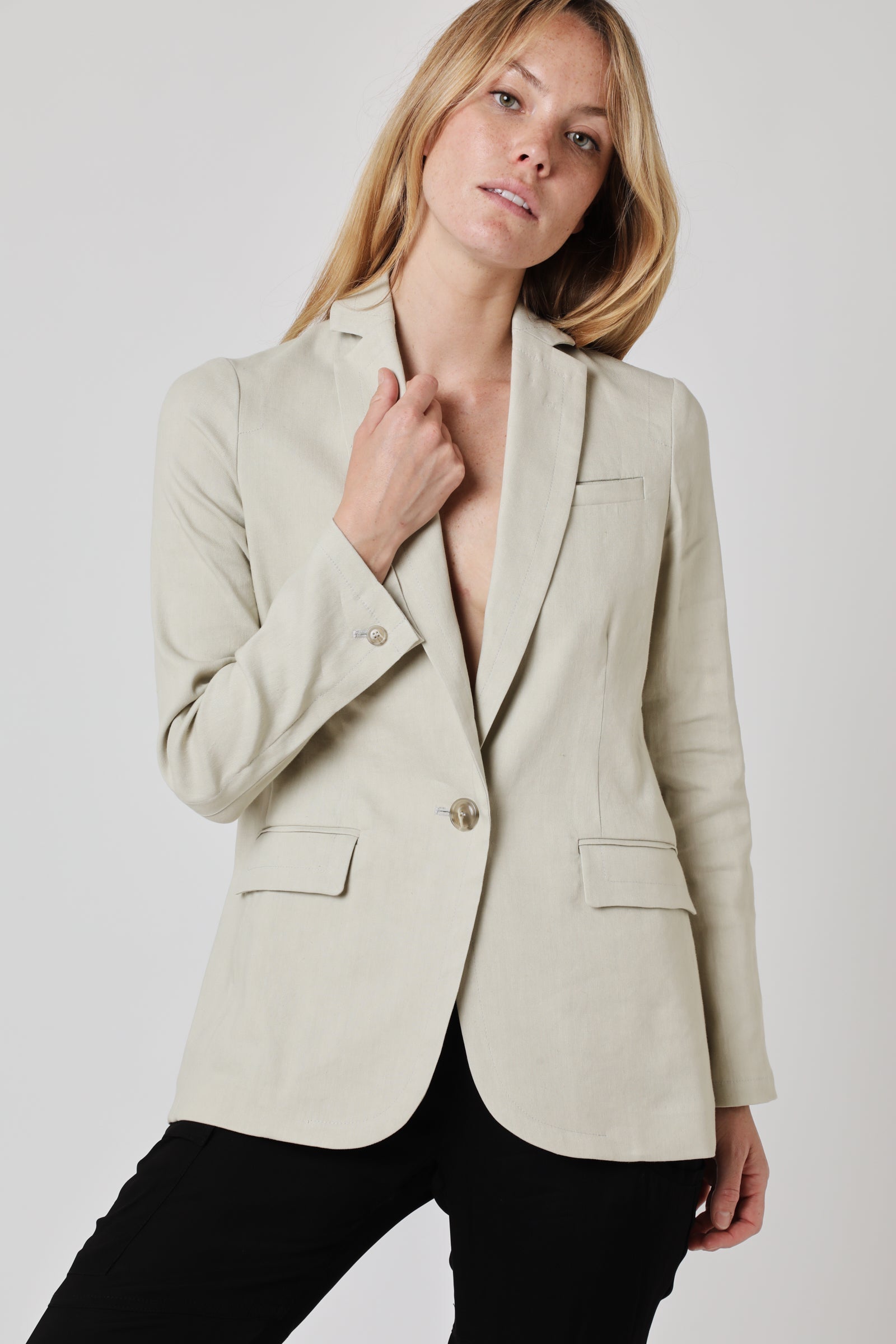 Plain Suit Jacket - Off White
