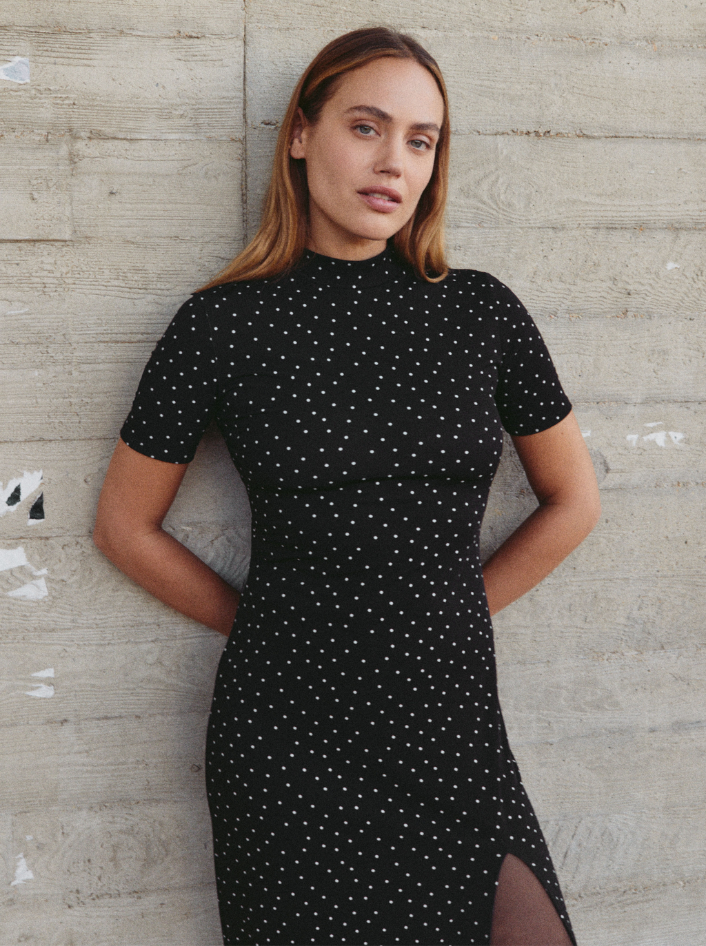 Vestido de lunares cortados Galaxy