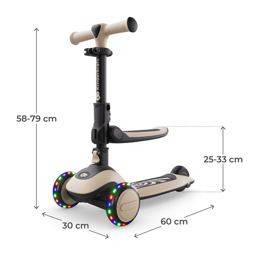 Halley 2 2-in-1 Convertible Scooter with Seat White
