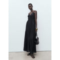 Robe Longue Détails Dentelle