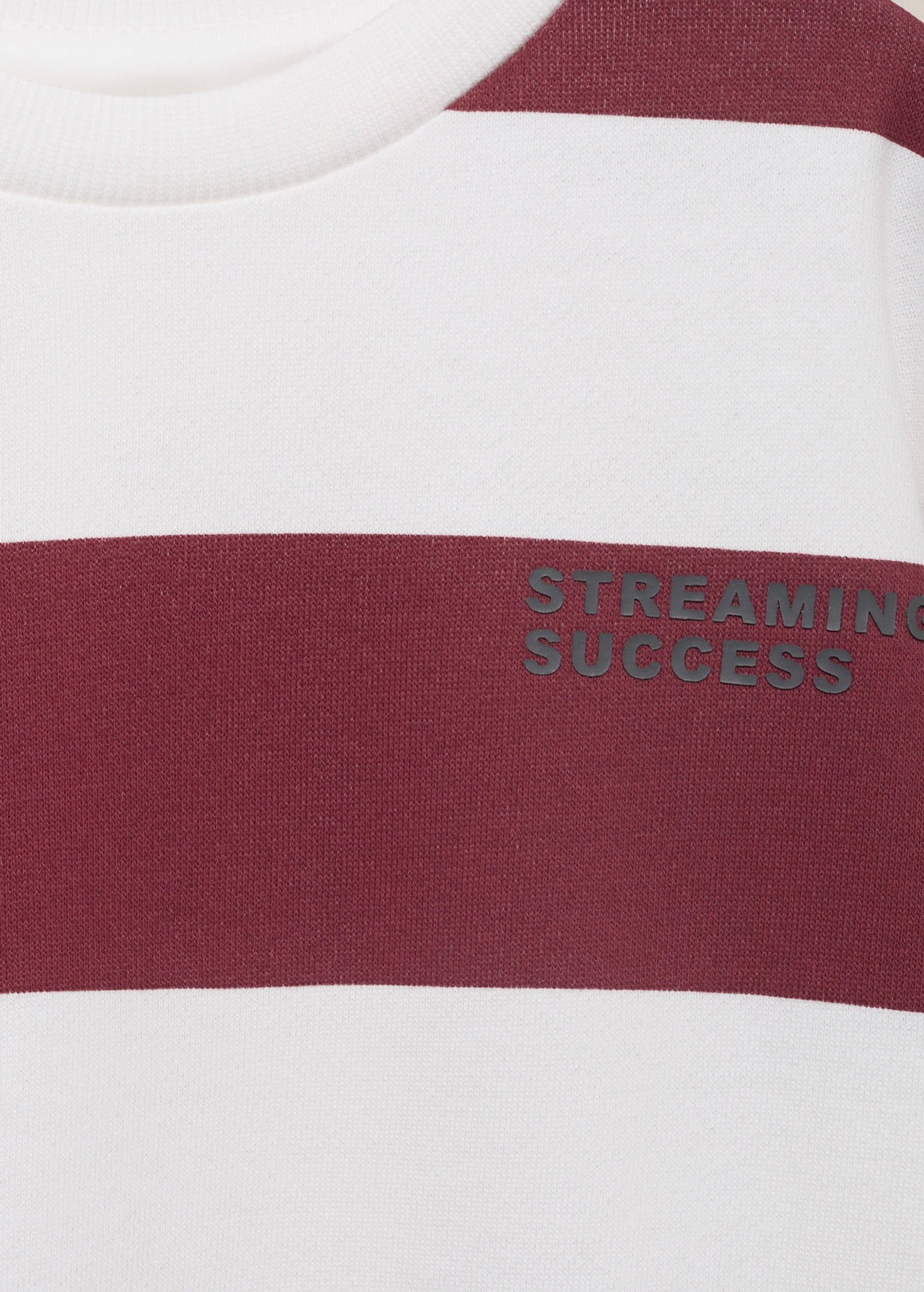 Sweat Striblo Lie De Vin - Garçon