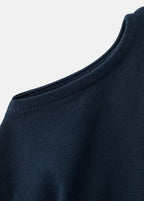 T-Shirt Cutout Bleu Marine - Fille