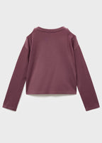 T-Shirt Cutout Bordeaux - Fille