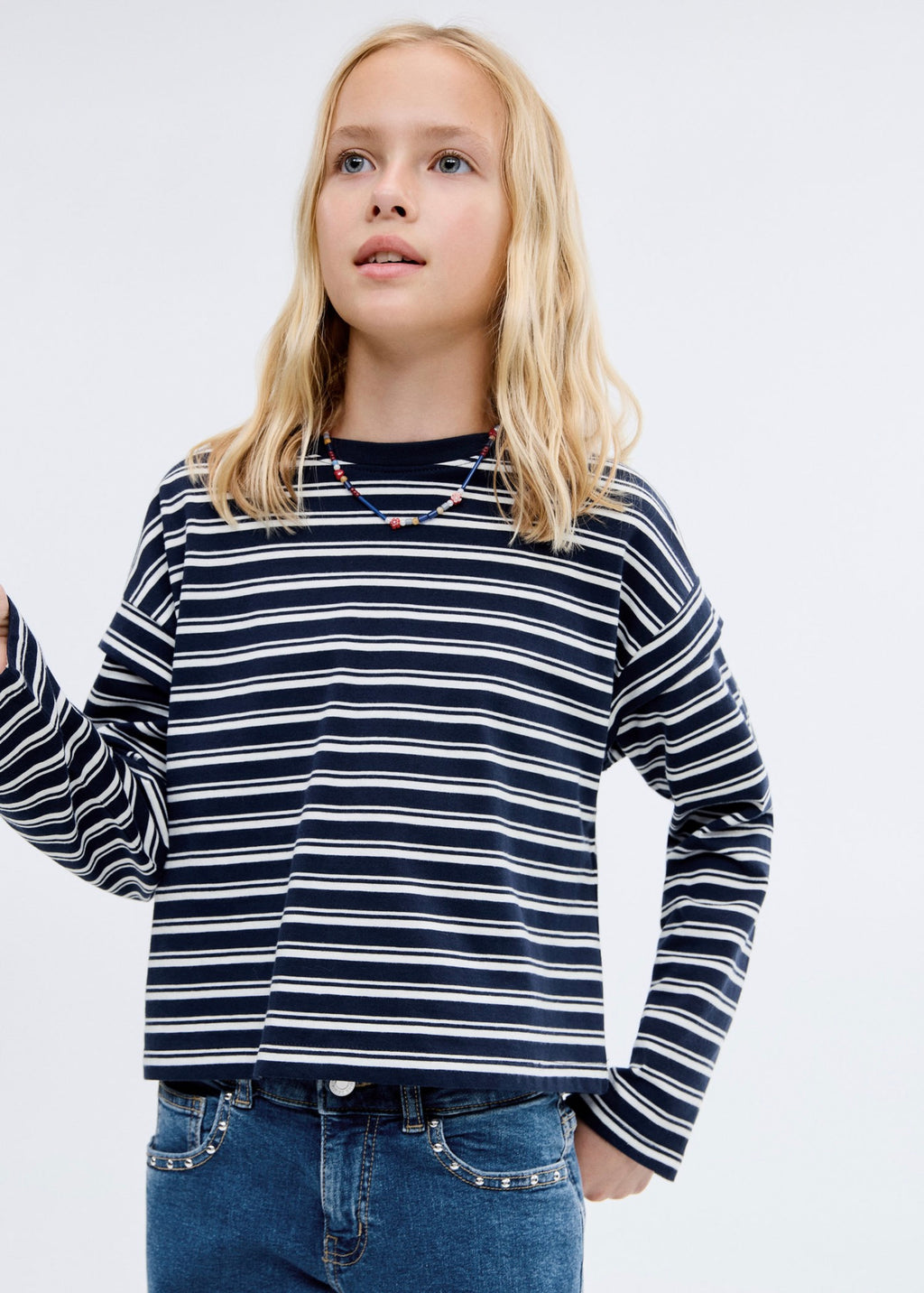 Shouldr Navy Blue T-Shirt - Girl