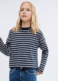 Shouldr Navy Blue T-Shirt - Girl