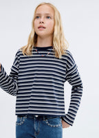 Shouldr Navy Blue T-Shirt - Girl