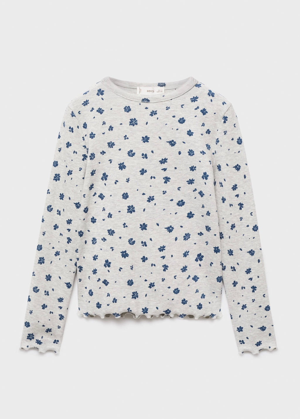 T-Shirt Ribaop Gris Clair Chiné - Fille