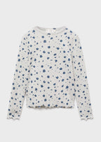 T-Shirt Ribaop Gris Clair Chiné - Fille