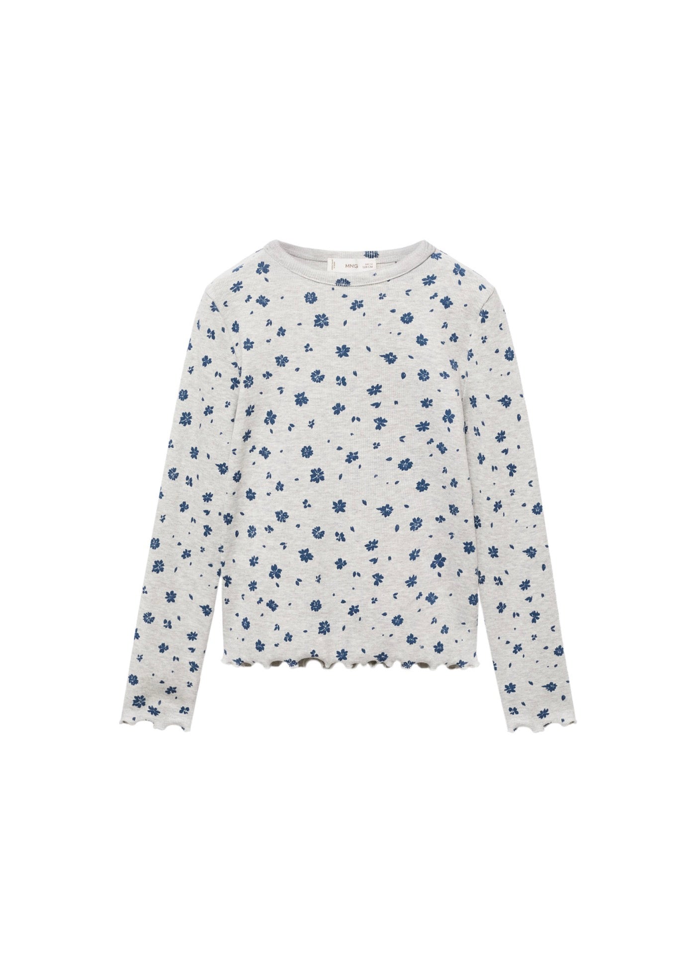 T-Shirt Ribaop Gris Clair Chiné - Fille