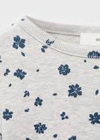 T-Shirt Ribaop Gris Clair Chiné - Fille