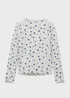 T-Shirt Ribaop Gris Clair Chiné - Fille