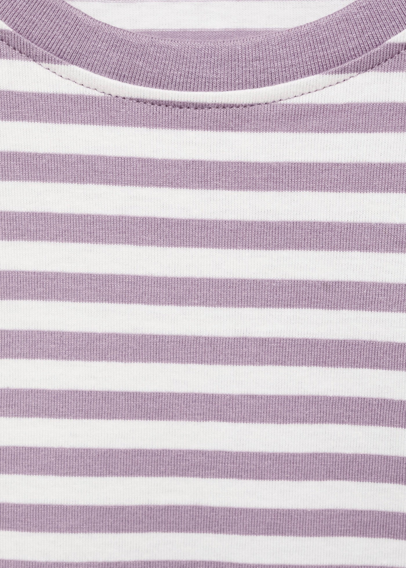 T-Shirt Stripes Violet Clair/Pastel - Fille