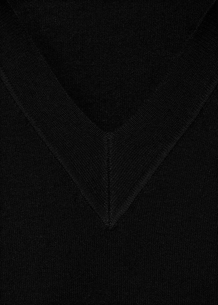 Pullover In Maglia Fine Con Scollo A V