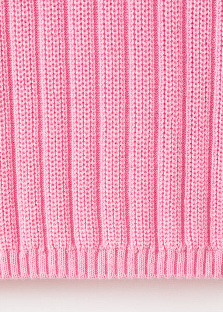 Ribstrikket Pullover Med Polokrave