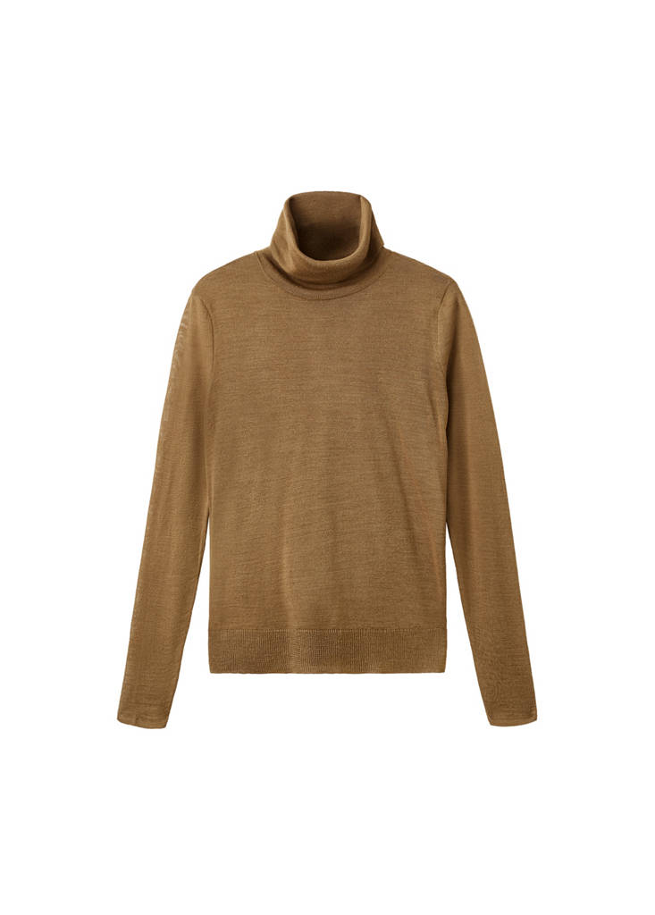 Pull Col Montant En Laine Mélangée