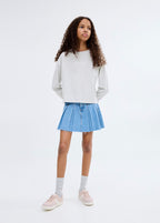 T-Shirt Shop Gris Clair Chiné - Fille