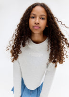 T-Shirt Shop Gris Clair Chiné - Fille