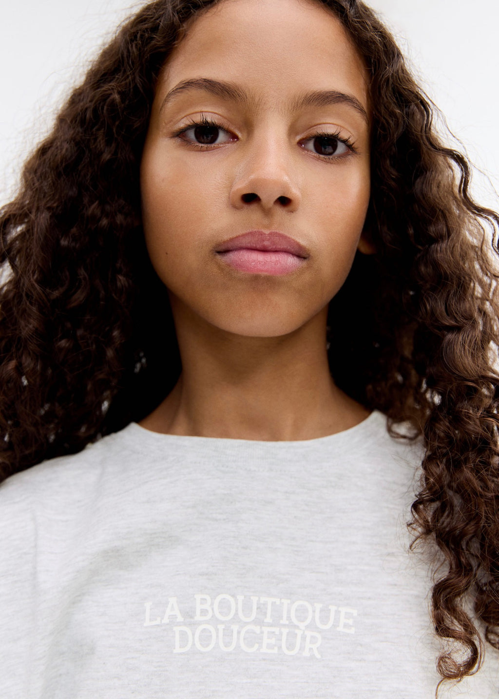T-Shirt Shop Gris Clair Chiné - Fille