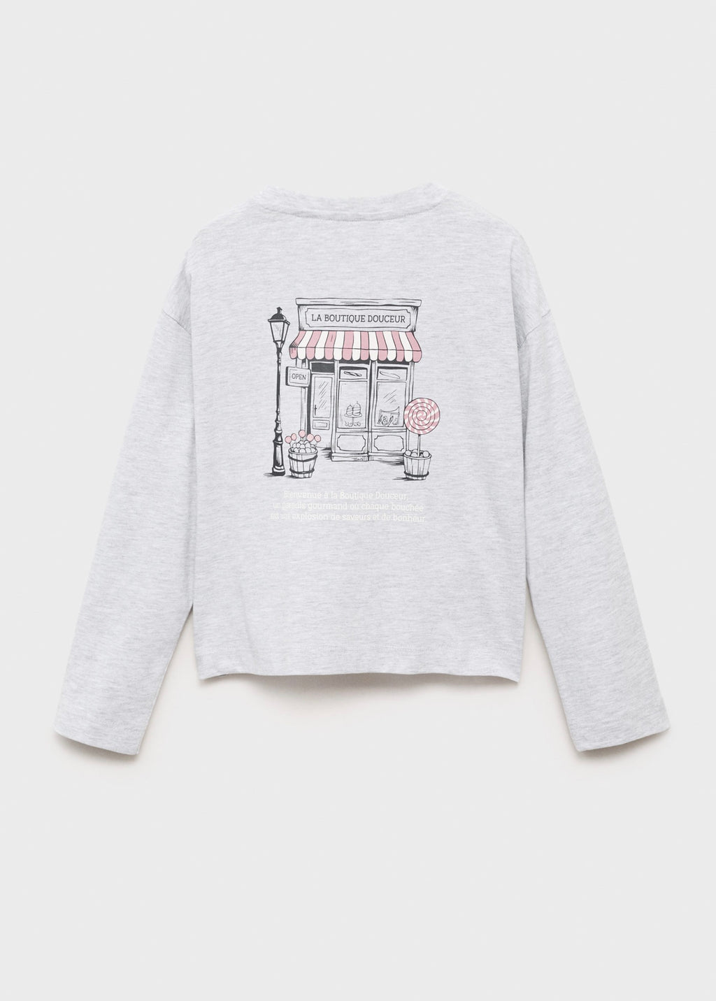 T-Shirt Shop Gris Clair Chiné - Fille