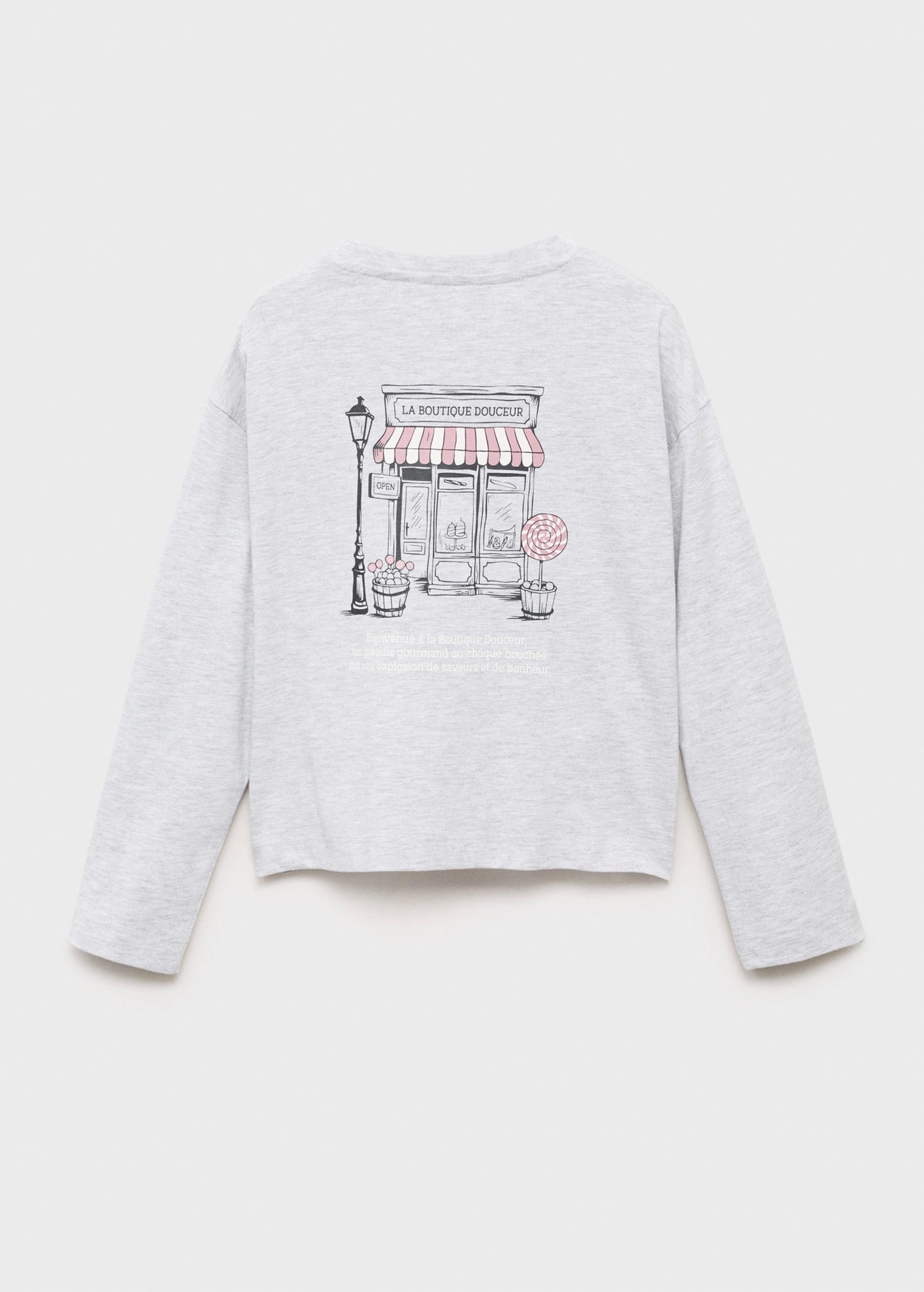 T-Shirt Shop Gris Clair Chiné - Fille
