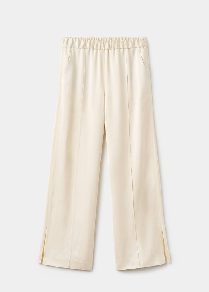 Pantalon Satiné Ouvertures Latérales