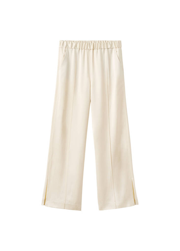 Pantalon Satiné Ouvertures Latérales