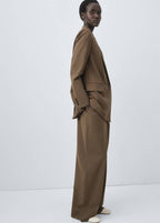 Pantalon De Costume Droit À Pinces