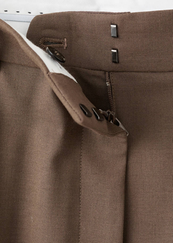 Pantalon De Costume Droit À Pinces
