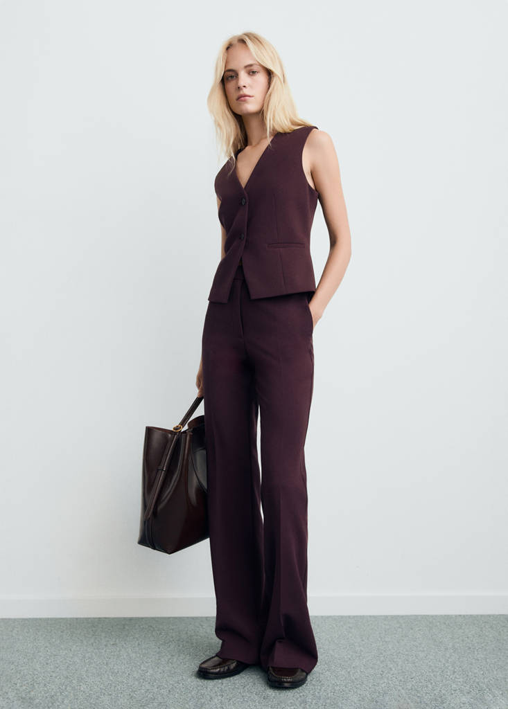 Pantaloni Flare a Vita Normale
