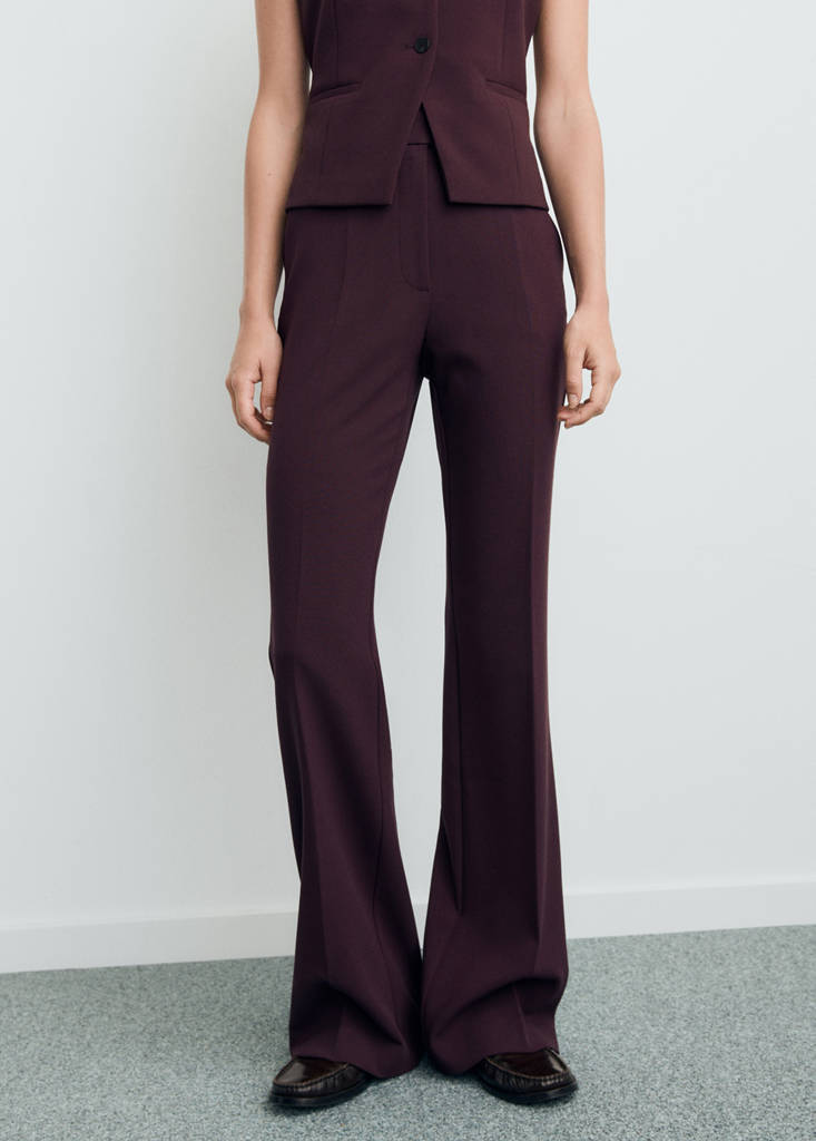 Pantaloni Flare a Vita Normale