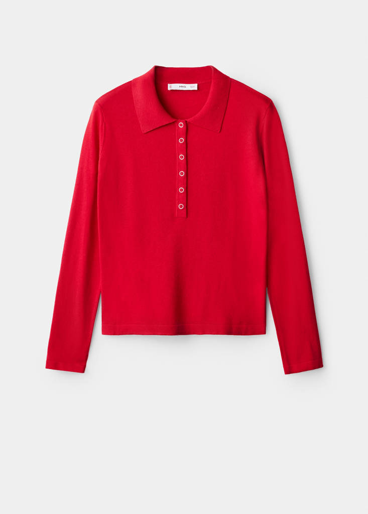 Pull Col Polo Manches Longues