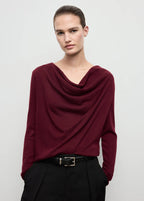 Maglione Scollo Drappeggiato