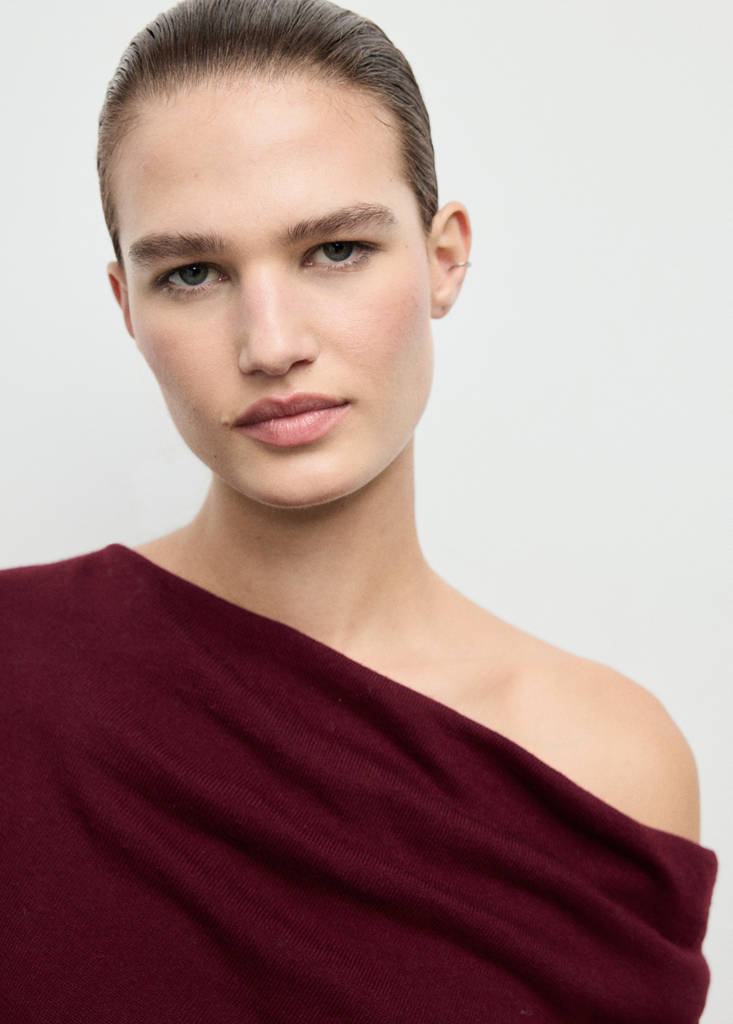 Maglione Scollo Drappeggiato