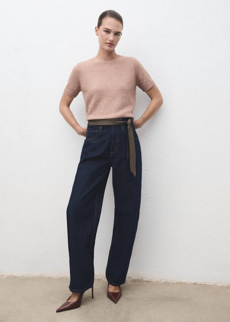 Pull-Over Lurex Manches Courtes