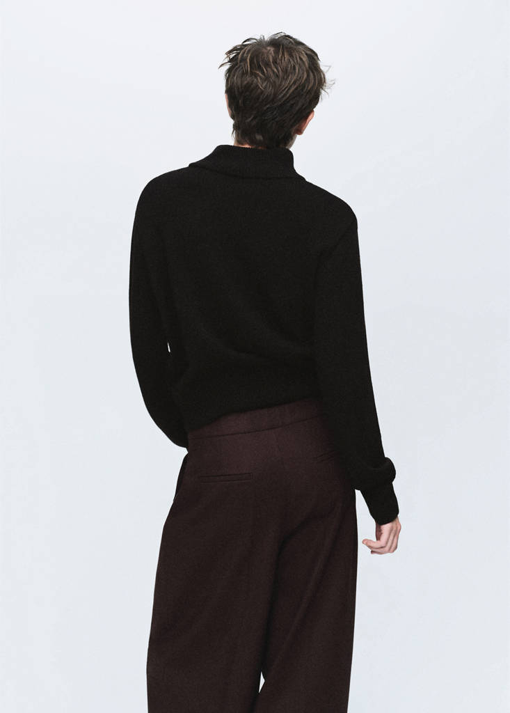 Maglione Collo Lupetto Con Bottoni