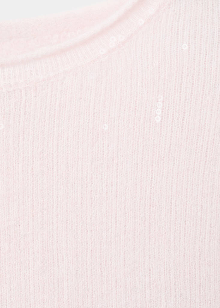 Cekinowy sweter z krótkim rękawem