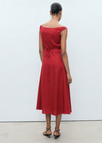 Robe En Lin Mélangé À Boutons