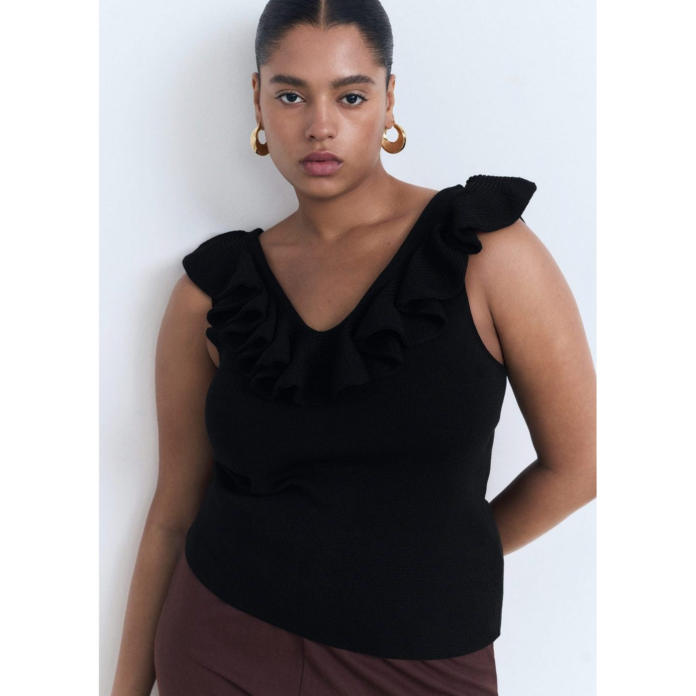 Top Maille Volants
