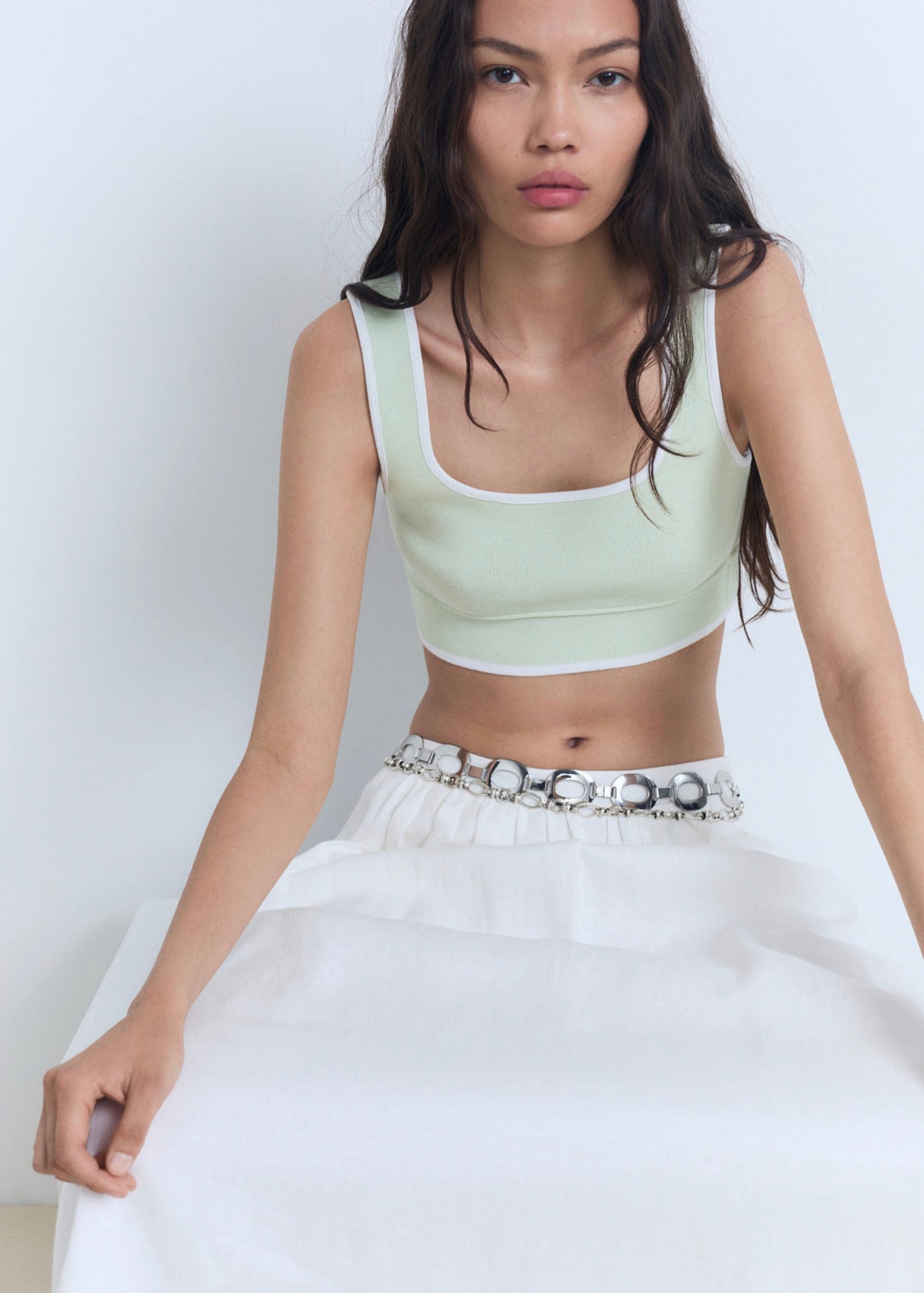 Top Maille Bords Contrastants