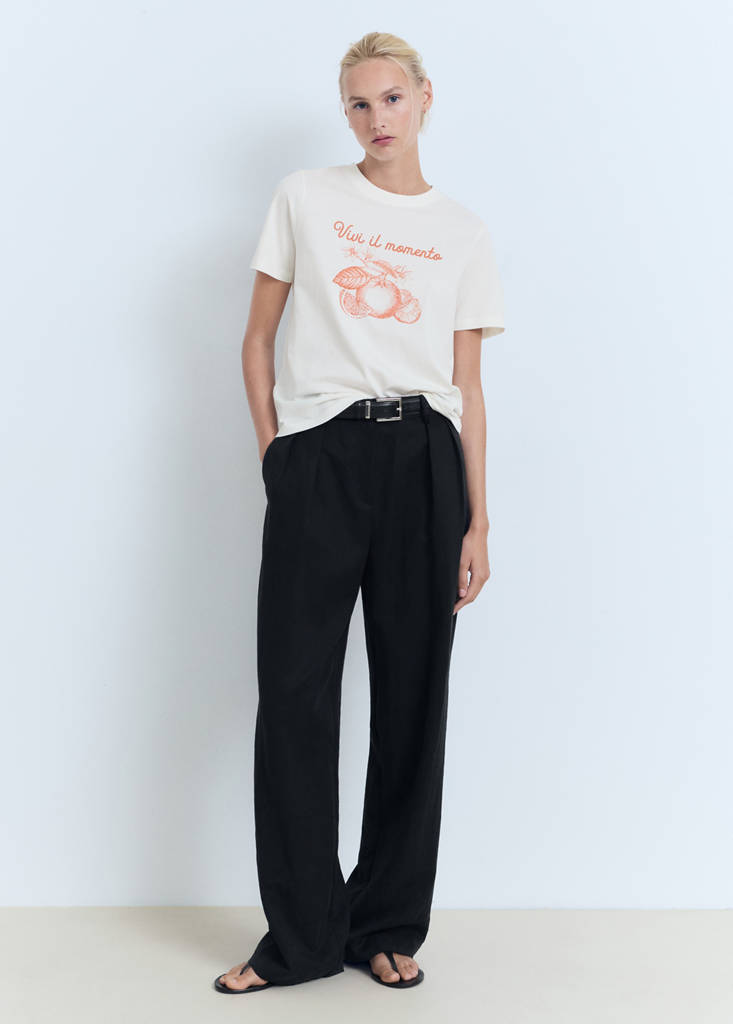 T-Shirt In Cotone Stampata