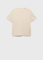 T-Shirt Coton Broderie À Fleur